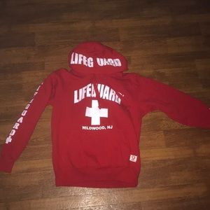 Wildwood New Jersey red lifeguard sweatshirt